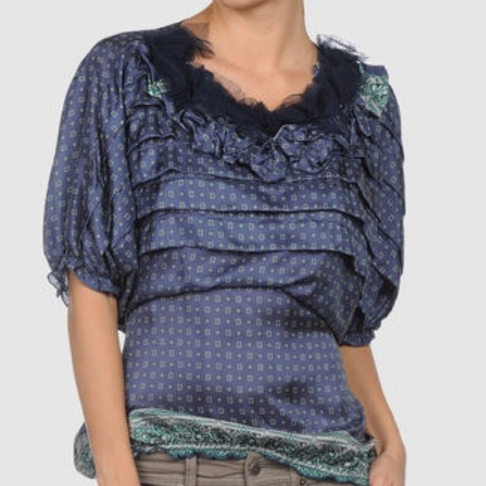 AnnaRita N Collection Italy‎ silk blouse